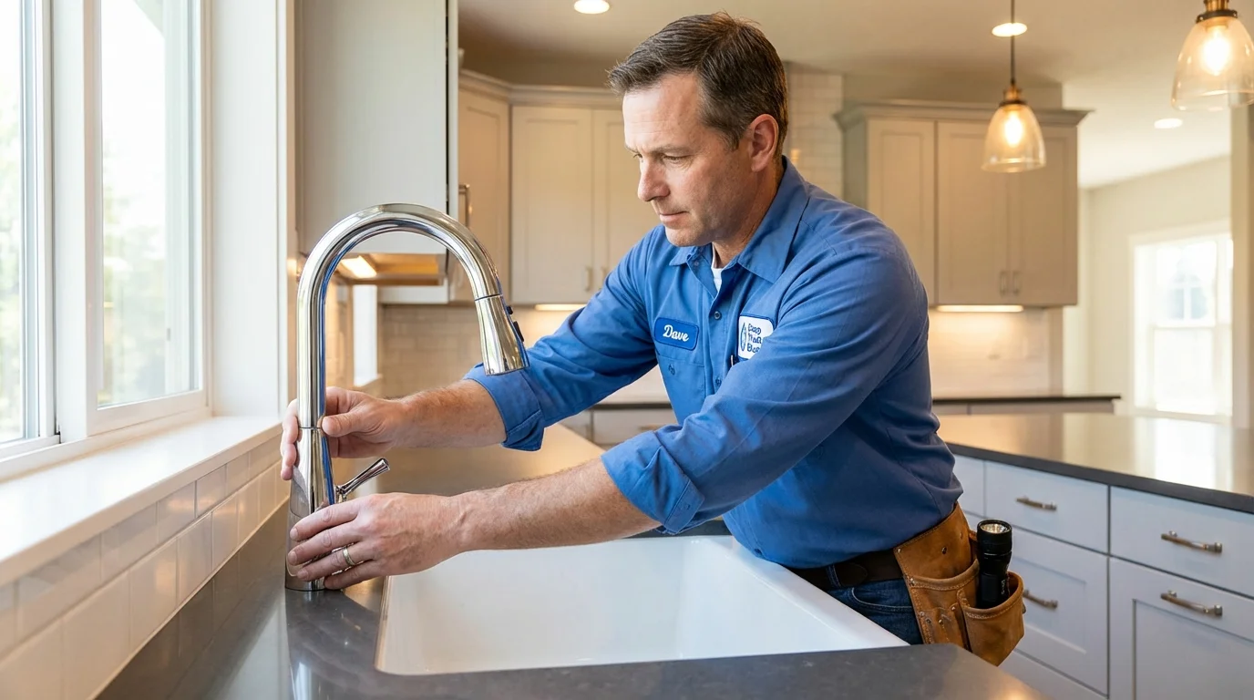 Kitchen faucet installation by Johns Plumbing LLC in Antioch